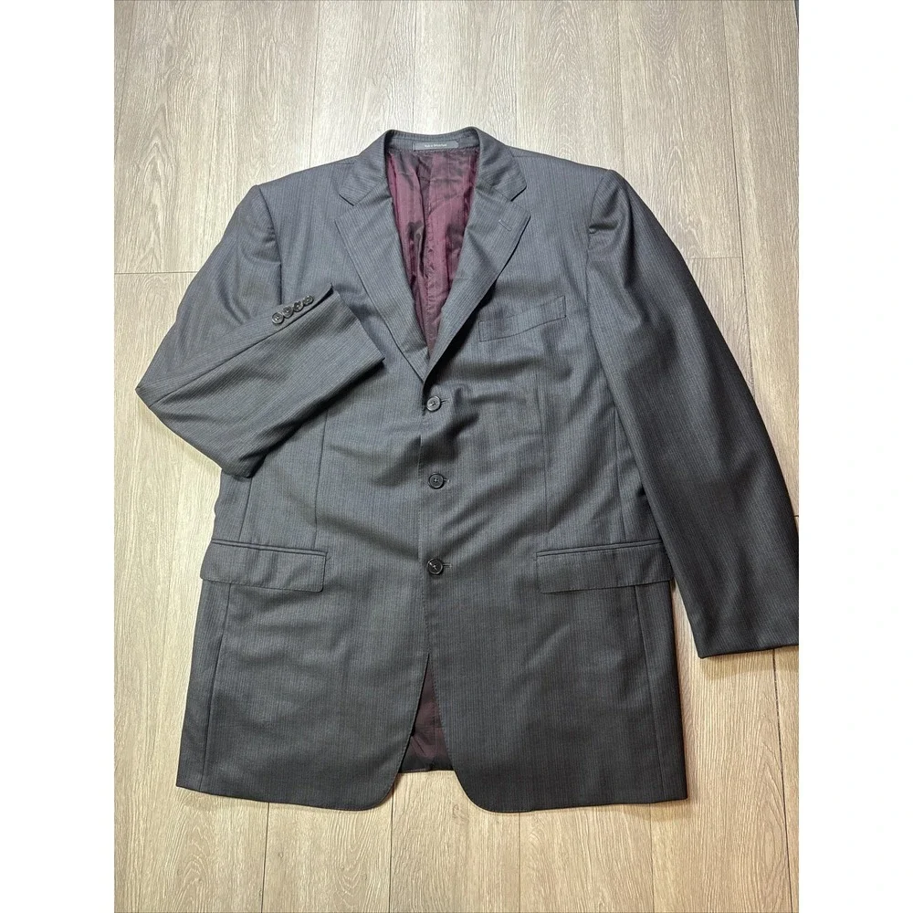 46L Ermenegildo Zegna 15 Milmil 15 Sport Coat Blazer Jacket Men's Gray Saks‎